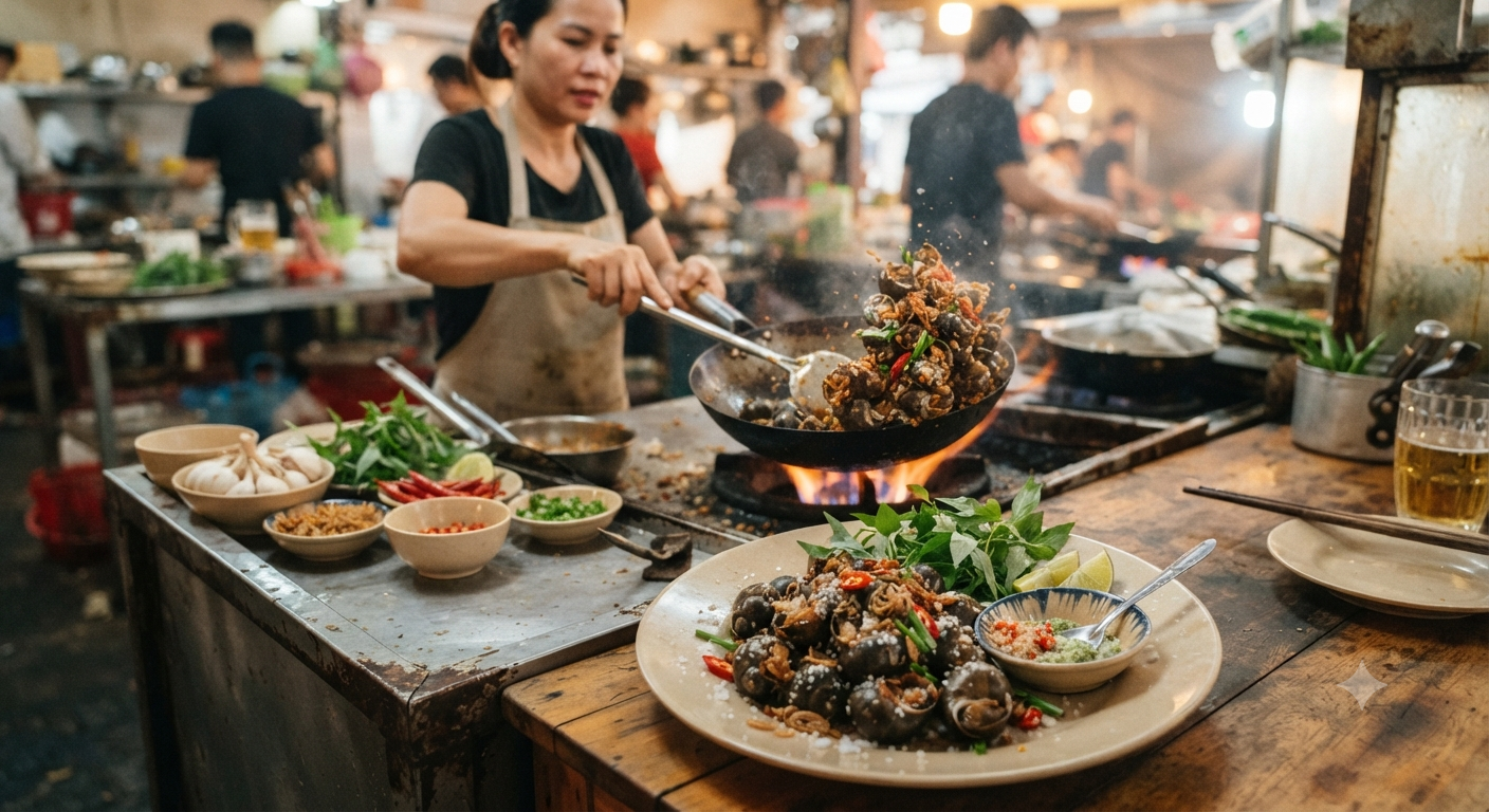 Đặc trưng hương vị và cách chế biến của món ốc rang muối