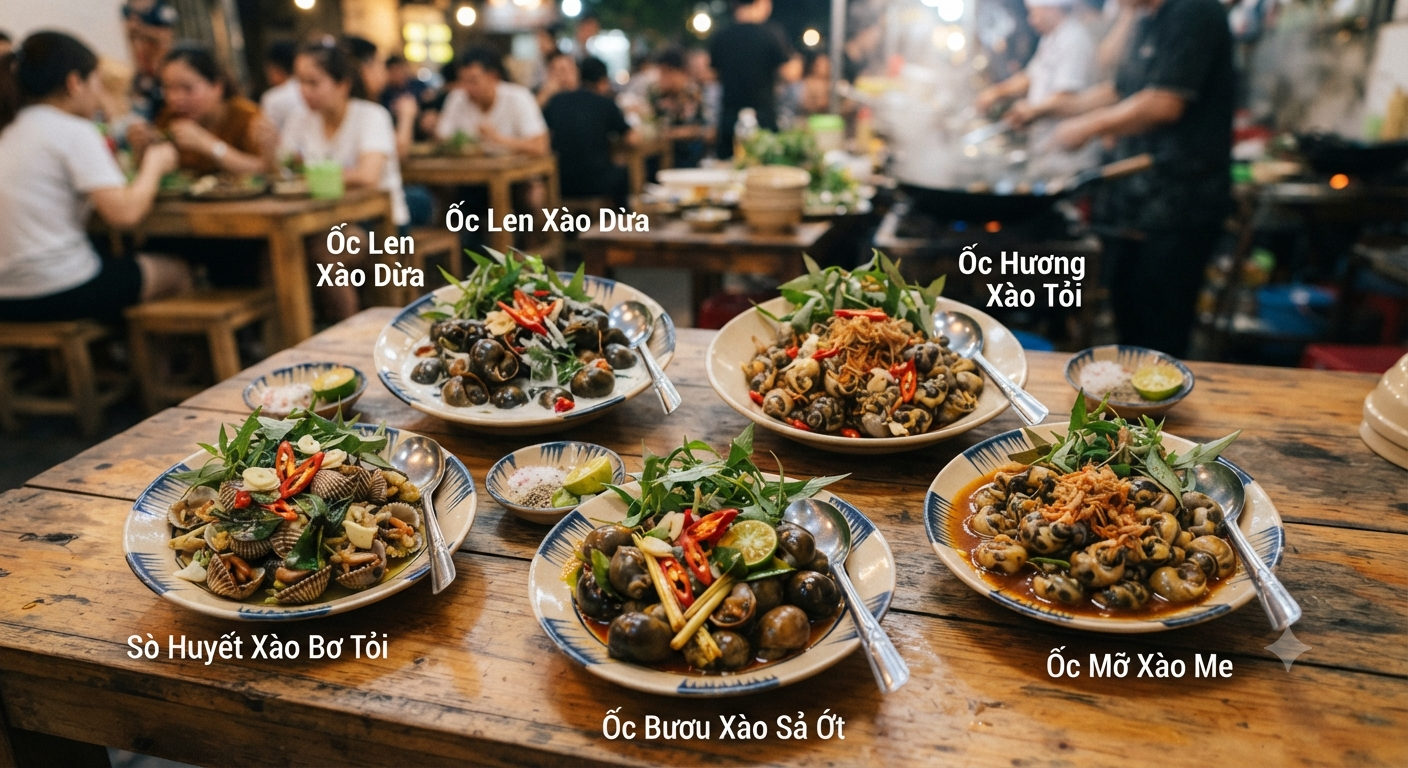 Sự phong phú và đậm đà trong các cách làm ốc xào